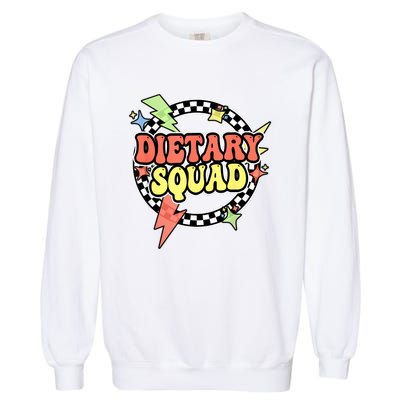 Retro Dietary Squad Dietary Appreciation Week For Staff Garment-Dyed Sweatshirt