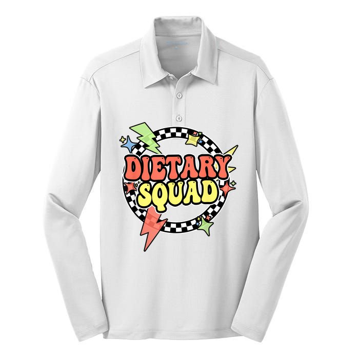 Retro Dietary Squad Dietary Appreciation Week For Staff Silk Touch Performance Long Sleeve Polo