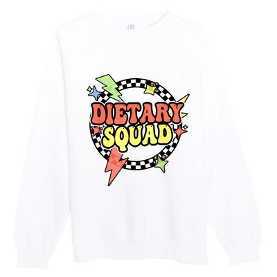 Retro Dietary Squad Dietary Appreciation Week For Staff Premium Crewneck Sweatshirt