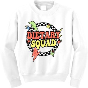 Retro Dietary Squad Dietary Appreciation Week For Staff Kids Sweatshirt