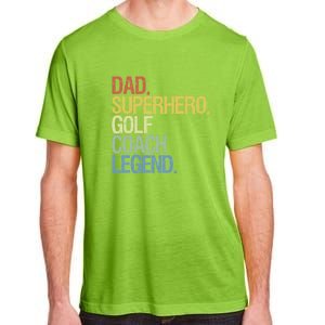 Retro Dad Superhero Golf Coach Legend Gift For Father's Day Adult ChromaSoft Performance T-Shirt