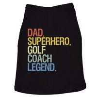 Retro Dad Superhero Golf Coach Legend Gift For Father's Day Doggie Tank