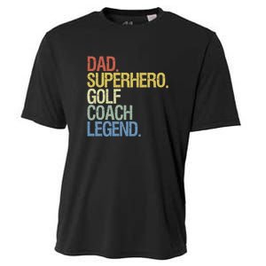 Retro Dad Superhero Golf Coach Legend Gift For Father's Day Cooling Performance Crew T-Shirt