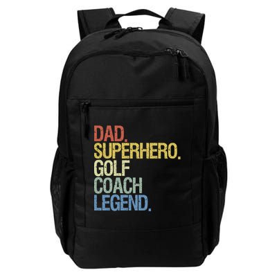 Retro Dad Superhero Golf Coach Legend Gift For Father's Day Daily Commute Backpack