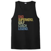 Retro Dad Superhero Golf Coach Legend Gift For Father's Day PosiCharge Competitor Tank