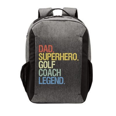 Retro Dad Superhero Golf Coach Legend Gift For Father's Day Vector Backpack