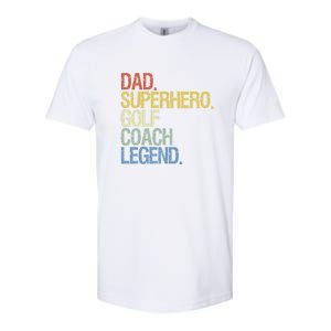 Retro Dad Superhero Golf Coach Legend Gift For Father's Day Softstyle CVC T-Shirt