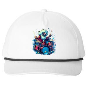 Rocker Drumming Santa Claus Drummer Gift Snapback Five-Panel Rope Hat