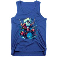 Rocker Drumming Santa Claus Drummer Gift Tank Top