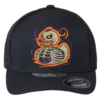 Rubber Duck Skeleton Rubber Duckie Costume Party Flexfit Unipanel Trucker Cap