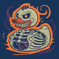 Rubber Duck Skeleton Rubber Duckie Costume Party Button