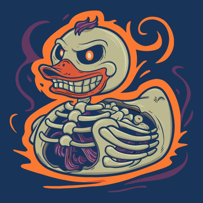 Rubber Duck Skeleton Rubber Duckie Costume Party Button