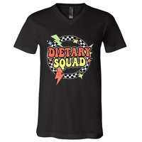 Retro Dietary Squad Dietary Appreciation Week For Staff Gift V-Neck T-Shirt