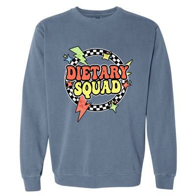 Retro Dietary Squad Dietary Appreciation Week For Staff Gift Garment-Dyed Sweatshirt