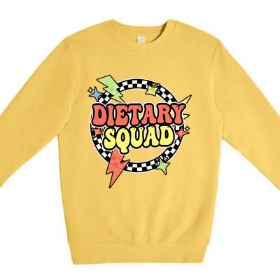 Retro Dietary Squad Dietary Appreciation Week For Staff Premium Crewneck Sweatshirt