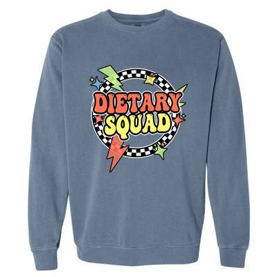 Retro Dietary Squad Dietary Appreciation Week For Staff Garment-Dyed Sweatshirt