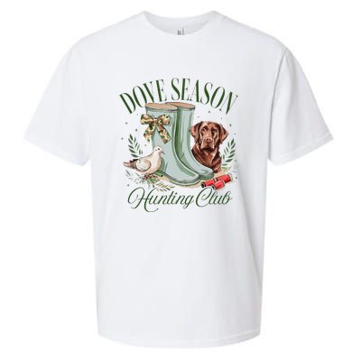 Retro Dove Season Hunting Club Camo Coquette Bow With Dog Sueded Cloud Jersey T-Shirt