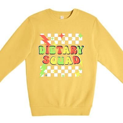 Retro Dietary Squad Dietary Appreciation Week For Staff Premium Crewneck Sweatshirt