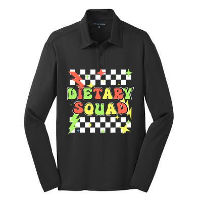 Retro Dietary Squad Dietary Appreciation Week For Staff Silk Touch Performance Long Sleeve Polo