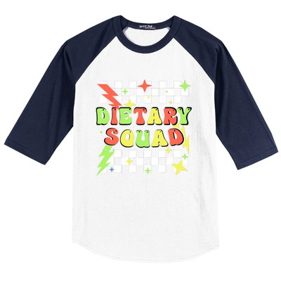 Retro Dietary Squad Dietary Appreciation Week For Staff Baseball Sleeve Shirt