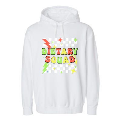 Retro Dietary Squad Dietary Appreciation Week For Staff Garment-Dyed Fleece Hoodie