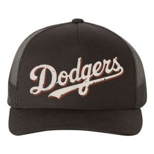 Retro Dodgers Style Classic Yupoong Adult 5-Panel Trucker Hat