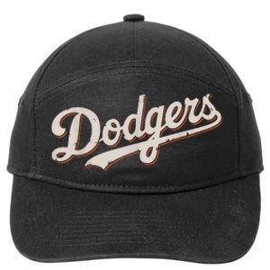 Retro Dodgers Style Classic 7-Panel Snapback Hat