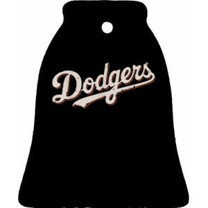 Retro Dodgers Style Classic Ceramic Bell Ornament