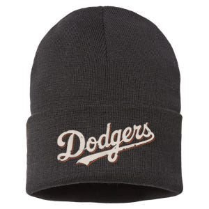 Retro Dodgers Style Classic Sustainable Knit Beanie