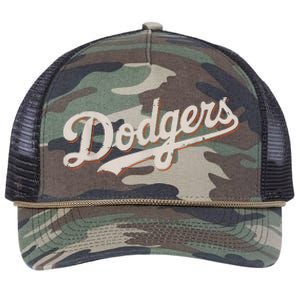 Retro Dodgers Style Classic Retro Rope Trucker Hat Cap