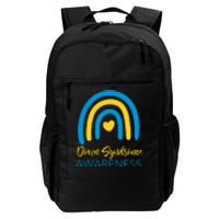 Retro Down Syndrome Awareness Month Rainbow T21 Gift Daily Commute Backpack