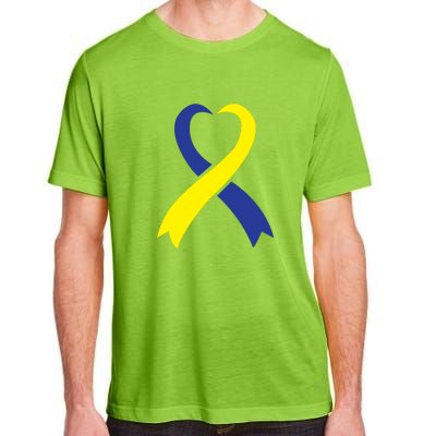 Ribbon Down Syndrome Awareness Gift Adult ChromaSoft Performance T-Shirt