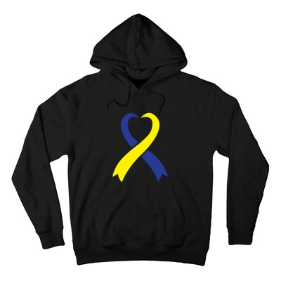 Ribbon Down Syndrome Awareness Gift Hoodie