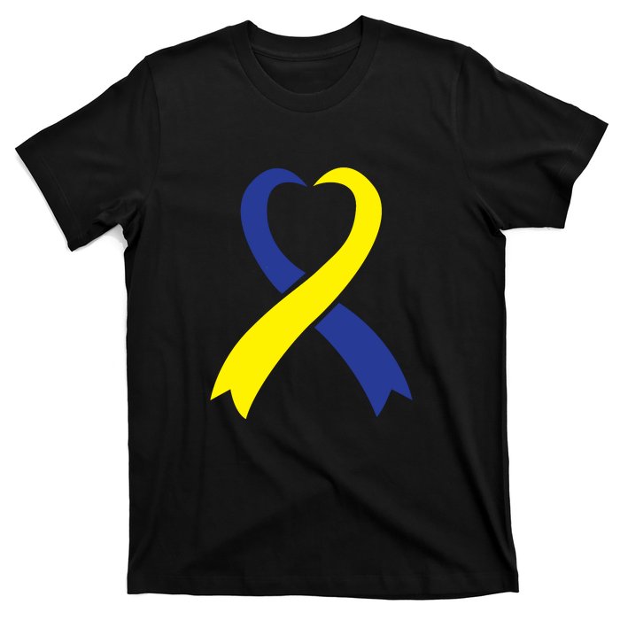 Ribbon Down Syndrome Awareness Gift T-Shirt