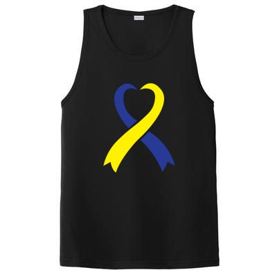 Ribbon Down Syndrome Awareness Gift PosiCharge Competitor Tank