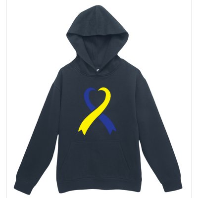 Ribbon Down Syndrome Awareness Gift Urban Pullover Hoodie