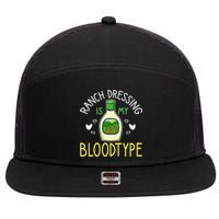 Ranch Dressing Salad Sauce 7 Panel Mesh Trucker Snapback Hat