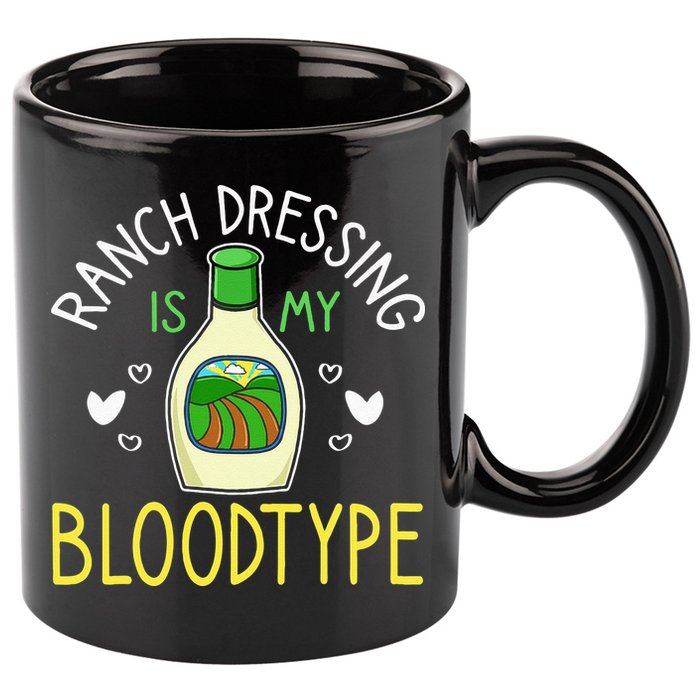 Ranch Dressing Salad Sauce 11oz C Handle Ceramic Mug