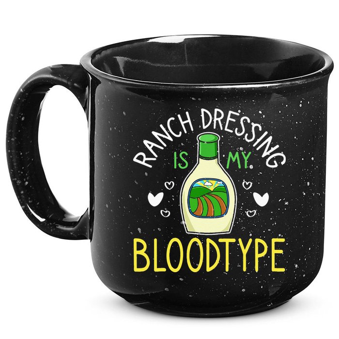 Ranch Dressing Salad Sauce 15oz Campfire Ceramic Mug
