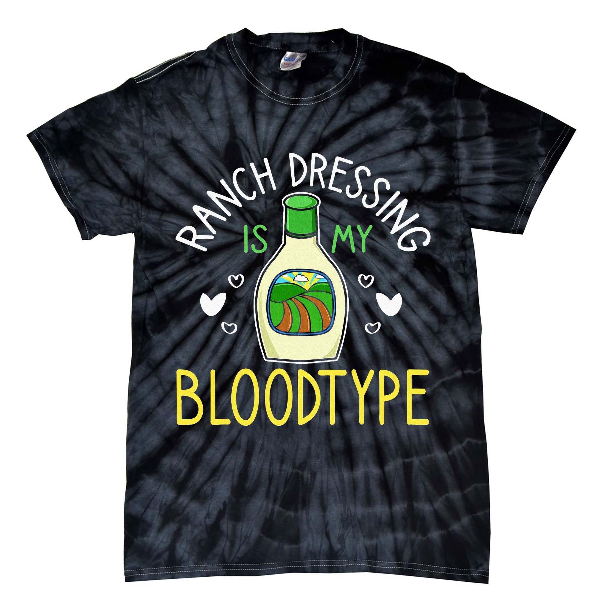 Ranch Dressing Salad Sauce Tie-Dye T-Shirt