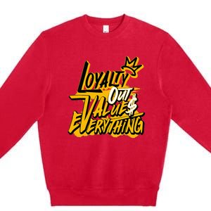 Retro Del Sol 13s Loyalty Out Value Dripping 13 Del Sol Premium Crewneck Sweatshirt