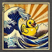 Rubber Ducky Surfing A Wave Vector Backpack