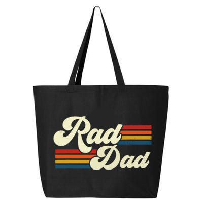 Rad Dad Shirt Vintage Retro Fathers Day Gift 25L Jumbo Tote