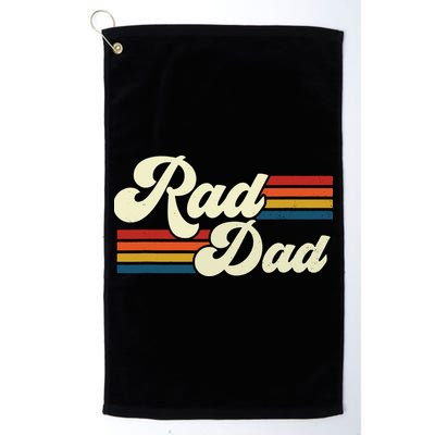 Rad Dad Shirt Vintage Retro Fathers Day Gift Golf Towel