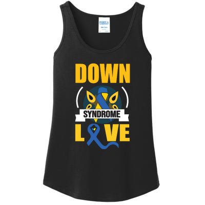 Ribbon Down Syndrome Love Down Syndrome Awareness Day Gift Ladies Essential Tank