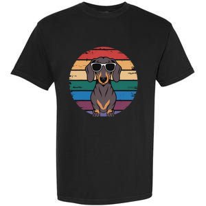 Retro Dachshund Sunset Garment-Dyed Heavyweight T-Shirt