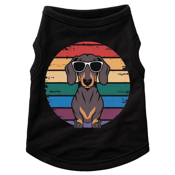 Retro Dachshund Sunset Doggie Tank