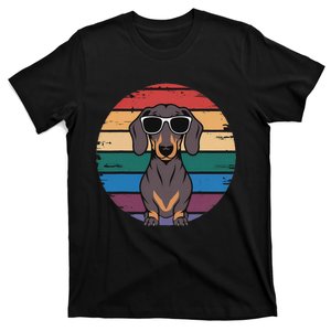 Retro Dachshund Sunset T-Shirt