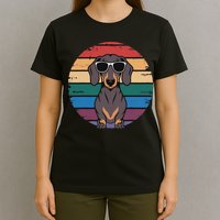 Retro Dachshund Sunset T-Shirt