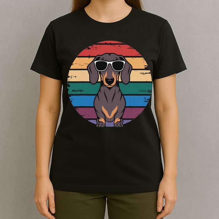 Retro Dachshund Sunset T-Shirt